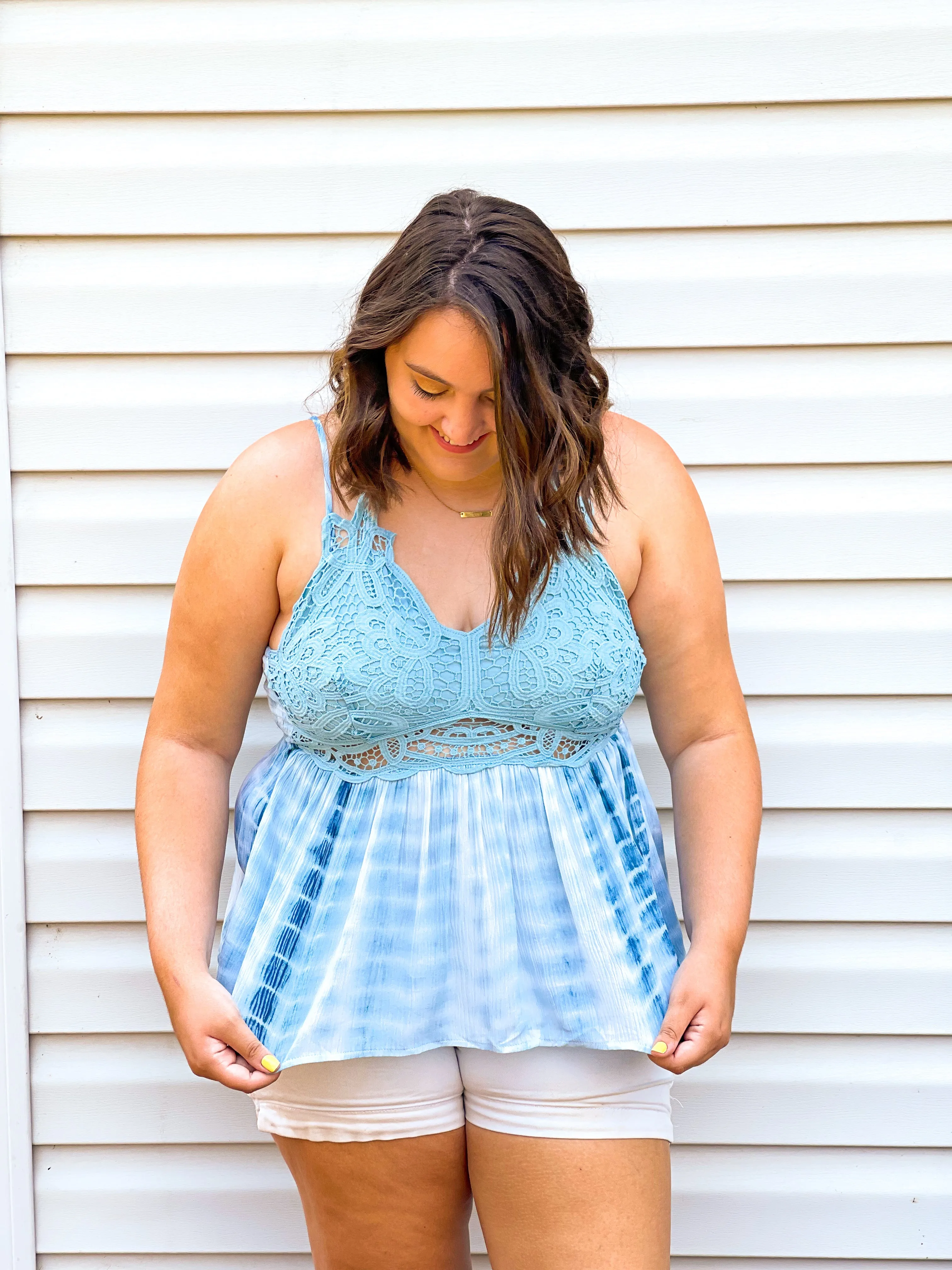 Floats My Boat Criss-Cross Back Bralette Tank