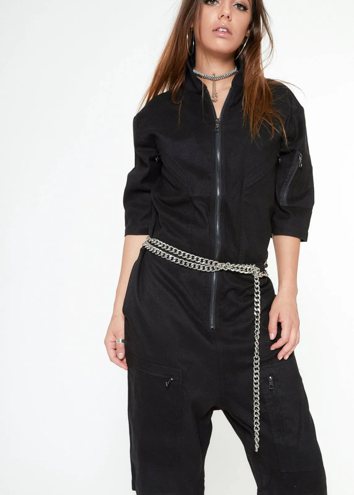 Konus Unisex Short Sleeve Overall In Black