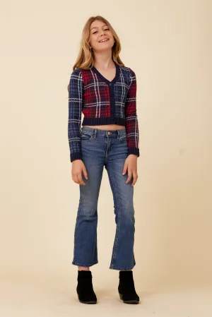 Plaid Cardigan Sweater