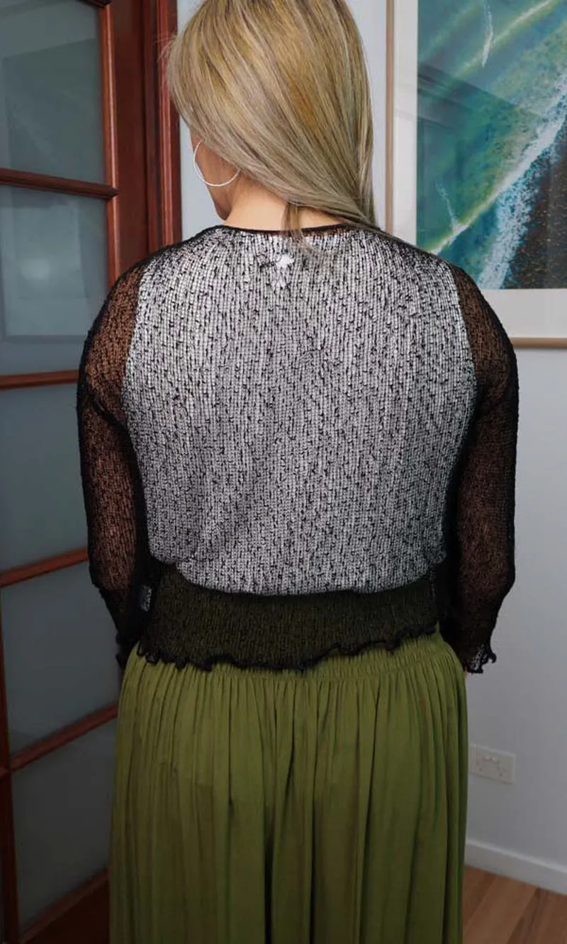 Rayon Knitted Top Bolero Plain, More Colours