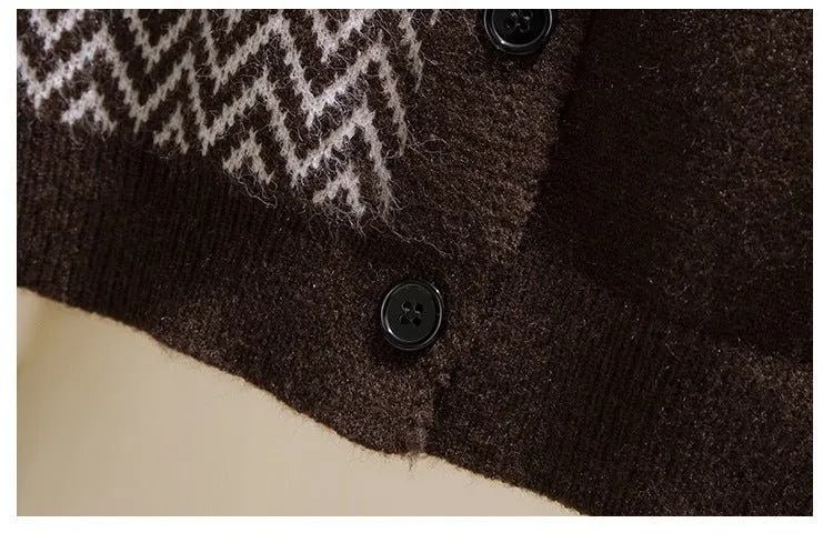 V-neck knitted sleeveless vest knitted cardigan
